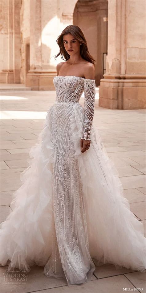 Wedding Dress Trends Elegant Overskirts Modern Gowns