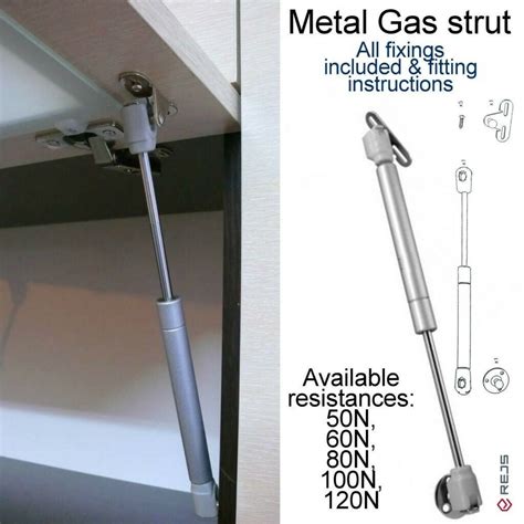 Gas Strut Lid Stay Cabinet Door Hinge Soft Openclose Fixings 50nm To