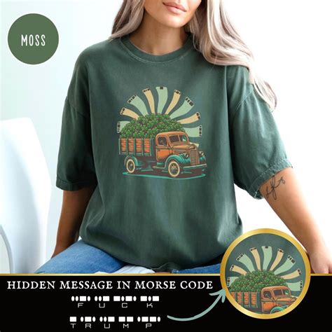 Subtle Fuck Trump Morse Code Unisex Shirt St Patrick S Day Vintage Truck Full Of Shamrocks