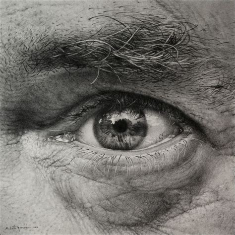 Though The Iris Xi Pencil On Paper Armin Mersmann Eye Drawing