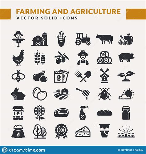 Farming And Agriculture Vector Icons. | CartoonDealer.com #128747180