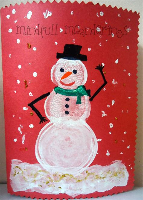 Homemade Christmas Cards Snowman