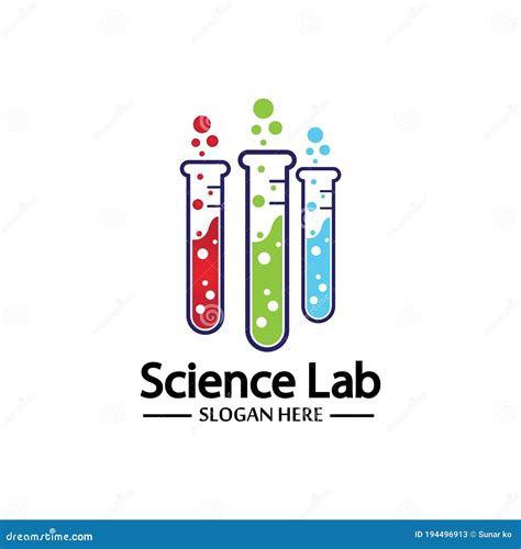 Science Lab Logolaboratory Tube Logo Template Design Vector Emblem