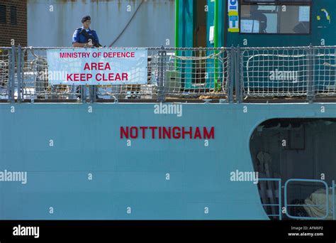 Uk Hampshire Portsmouth Hm Naval Base Hms Nottingham Stock Photo Alamy