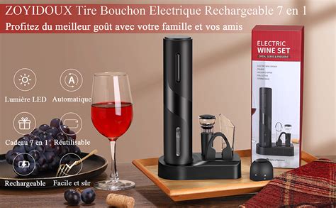 Zoyidoux Tire Bouchon Lectrique Rechargeable En Coffret Cadeau