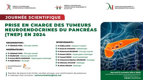 JOURNÉE SCIENTIFIQUE PRISE EN CHARGE DES TUMEURS NEUROENDOCRINES D