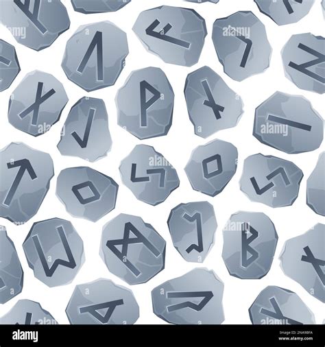 Runic pattern. Seamless print of archaic nordic celtic viking rune ...