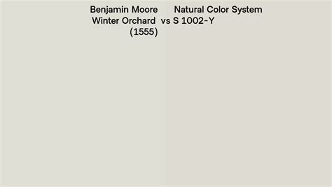 Benjamin Moore Winter Orchard 1555 Vs Natural Color System S 1002 Y