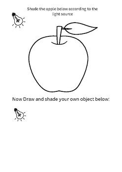 Fall Winter Shading Practice Worksheet With Pumpkin Apple Snowman