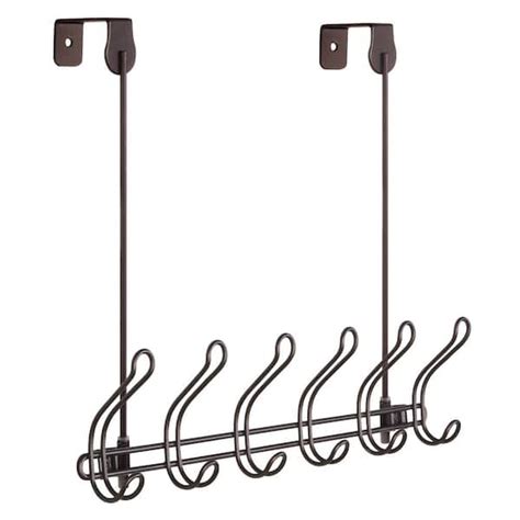 Idesign Classico Over Door 6 Hook Rack 07239cx The Home Depot