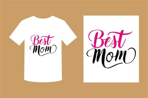 Mejor diseño de camiseta de tipografía para mamás Vector Premium