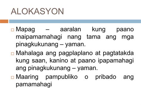 Alokasyon At Sistemang Pang Ekonomiya Araling Panlipunan 9 PPT