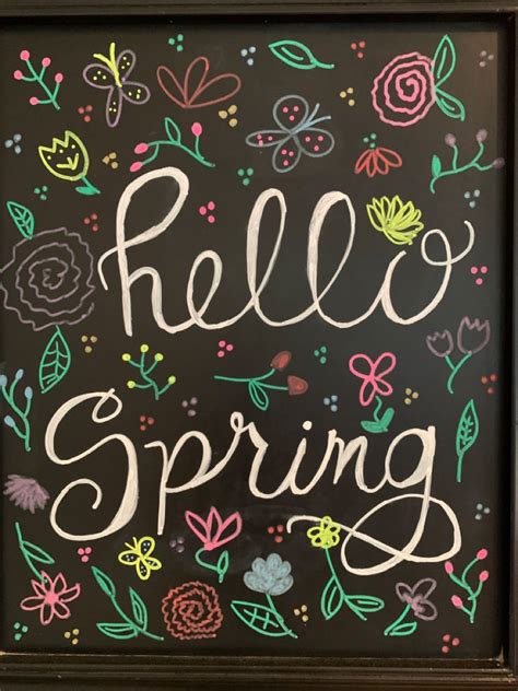 Chalkboard Art Spring Chalkboard Art Spring Chalkboard Art