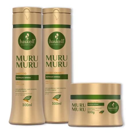 Kit Haskell Murumuru Shampoo 300ml Condicionador 300ml e Máscara 300gr