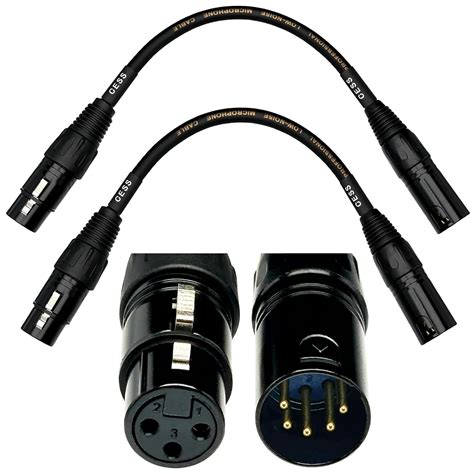 Amazon CNCESS CESS 017 XLR5M To XLR3F 3 Pin XLR Female To 5 Pin