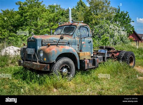 A Truck Junkyard Stock Photo Alamy