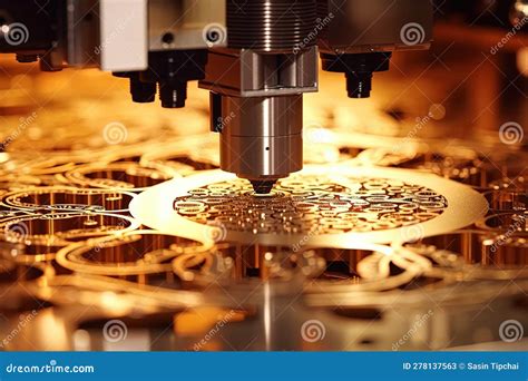 Cnc Laser Cutting Of Metal Modern Industrial Technology Stock