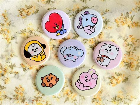 Bt Buttons Badges Pins Set Bts Bangtan Jungkook Jimin