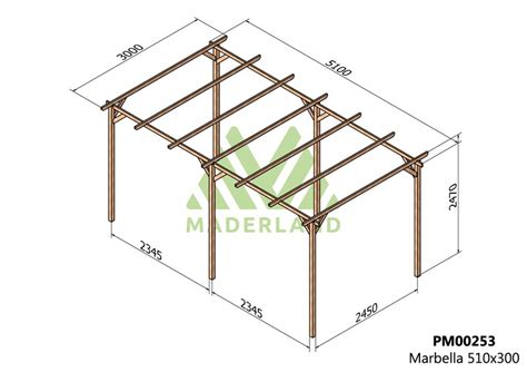 Pergola En Bois Massif Maderland Marbella BRYCUS