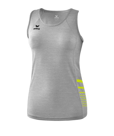 Erima Race Line Running Singlet Damen Grau Laufbekleidung Running