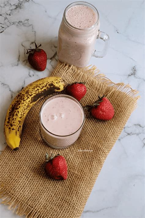 Creamy Strawberry Banana Milkshake Cakeworkorange