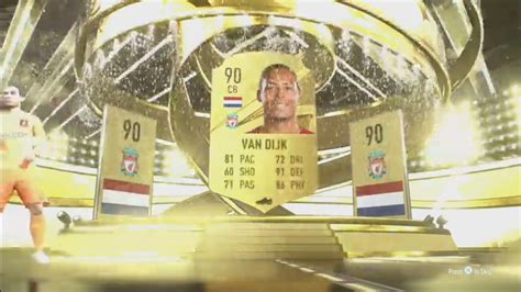 I Packed Van Dijk Fifa Pack Opening Youtube