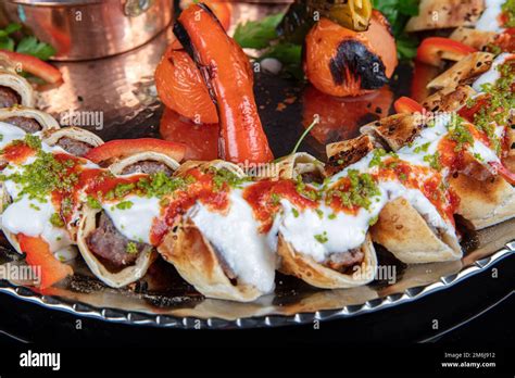 Traditional Turkish Cuisine Sarma Beyti Kebab Turkish And Arabic