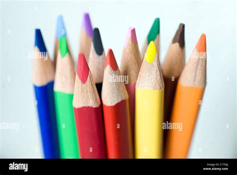 Coloured Crayons Stock Photo Royalty Free Image Alamy