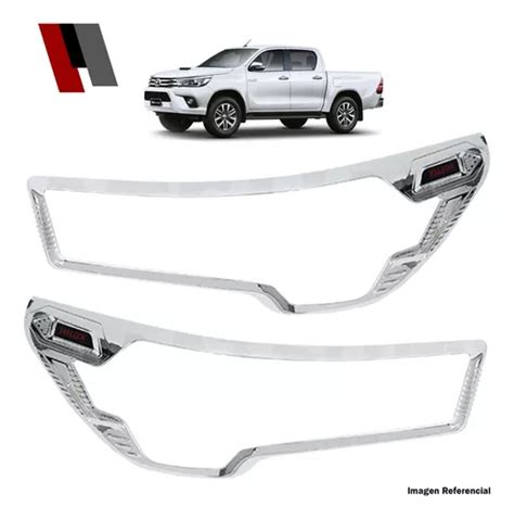 Set Biseles Opticos Cromo Toyota Hilux Revo Cuotas Sin