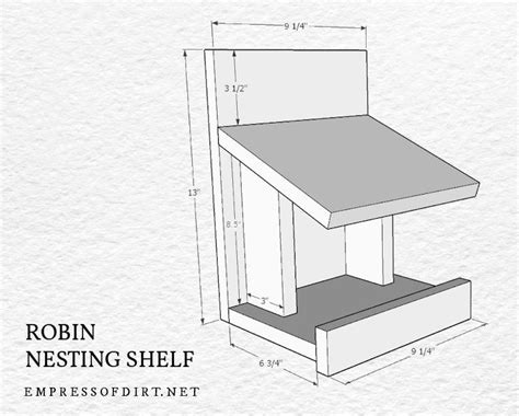 Make A Robin Nesting Shelf Free Plans Bird House Kits Bird House Plans Bird Houses Diy