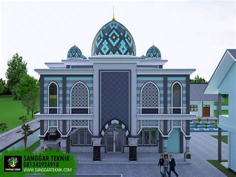 DESAIN MASJID 13 x 13 MINIMALIS MODERN 2018 ( 2 LANTAI ) | SANGGAR TEKNIK