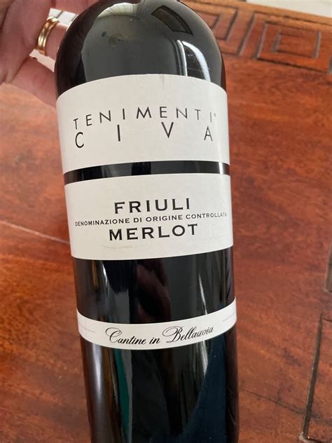 2018 Tenimenti Civa Friuli Colli Orientali Merlot Biele Zoe Cuvée 85 15 Italy Friuli Venezia