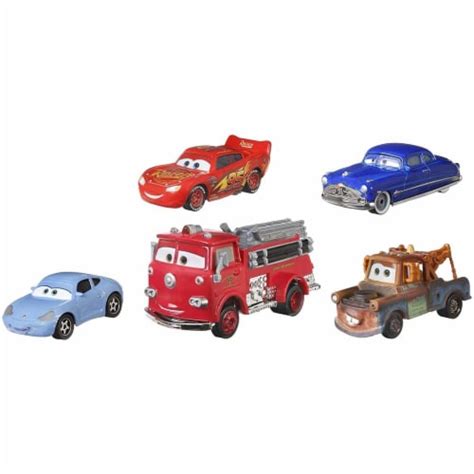 Disney Pixar Cars Vehicle 5 Pack Collection Set Of 4 Character Cars And 1