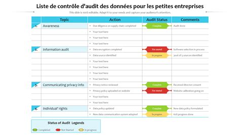 Top Des Mod Les De Liste De Contr Le D Audit Avec Des Chantillons