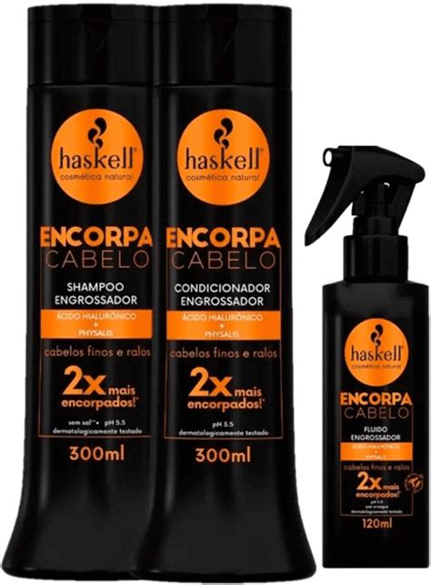 Kit Encorpa Cabelo Haskell Shampoo Ml Condicionador Ml