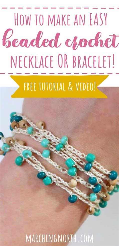 Easy Beaded Crochet Necklace Free Pattern Video Tutorial Artofit