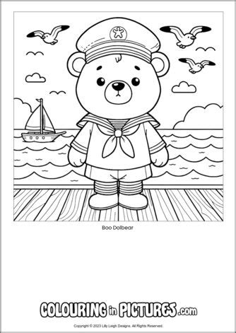 Boo Dolbear By Colouring In Pictures Free Printable Bear Colouring Page