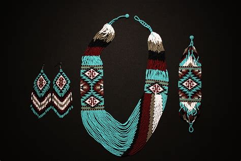 Native American Jewelry Set Native American Beaded Necklace