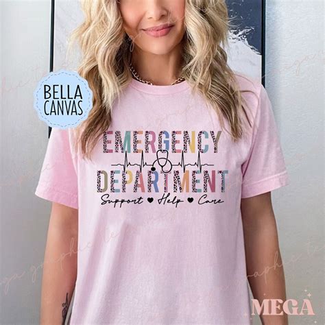 Emergency Department Shirt ER Nurse Shirt Leopard Emergency Nurse