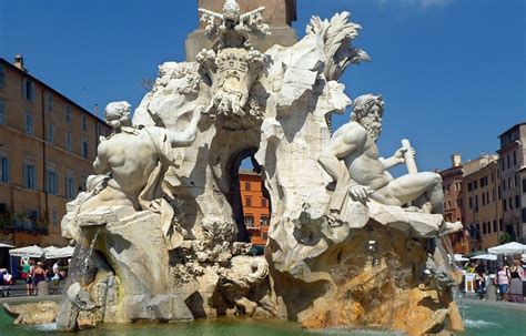 Gian Lorenzo Bernini Brunnen Der Vier Fl Sse Werkbeschreibung