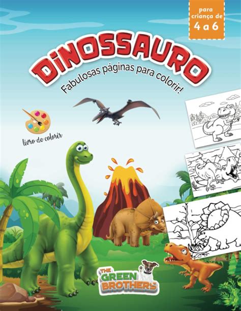 Buy livro de colorir dinossauros para criança de 4 a 6 Fabulosas