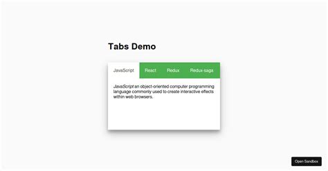 React Tabs Codesandbox