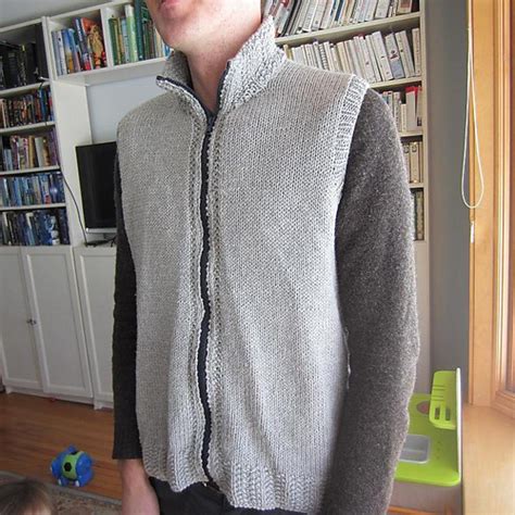 Ravelry Men S Zip Up Vest Pattern By Joelle Hoverson