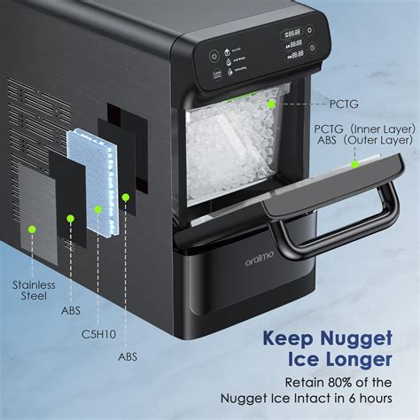 Nugget Ice Maker Ice Makers Countertop 33 Lbs Day Time Preset On Led Display