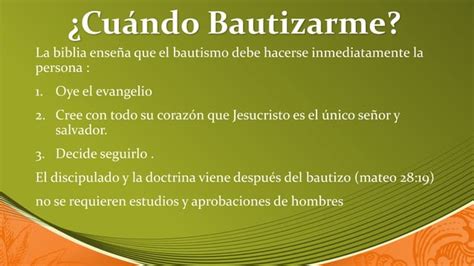 El Bautismo Biblico Ppt