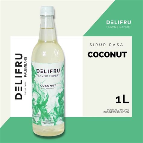 Jual Delifru Syrup Coconut Sirup Kelapa 1 Liter Shopee Indonesia