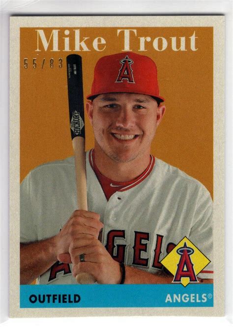 2018 Transcendent MIKE TROUT 1958 TOPPS HISTORY 55 83 MT 1958 VIP PARTY