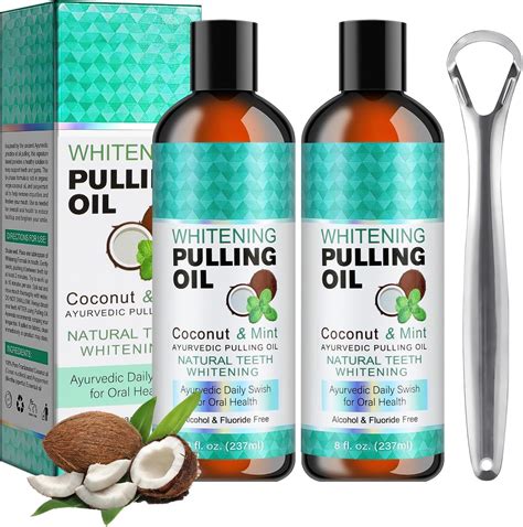 Amazon 2PCS Coconut Pulling Oil For Teeth Oil Pulling Coconut Oil