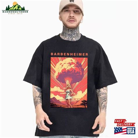 Barbenheimer Shirt Vintage Retro Barbie And Oppenheimer 2023 Unisex