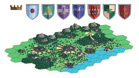 Pixel Art Hex Map For My Upcoming Birthright Style Game Rdndmaps